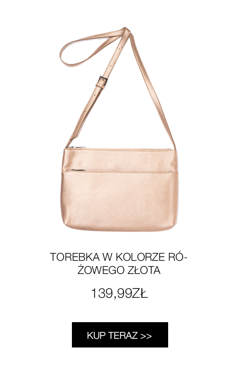 torebka w kolorze różowego złota