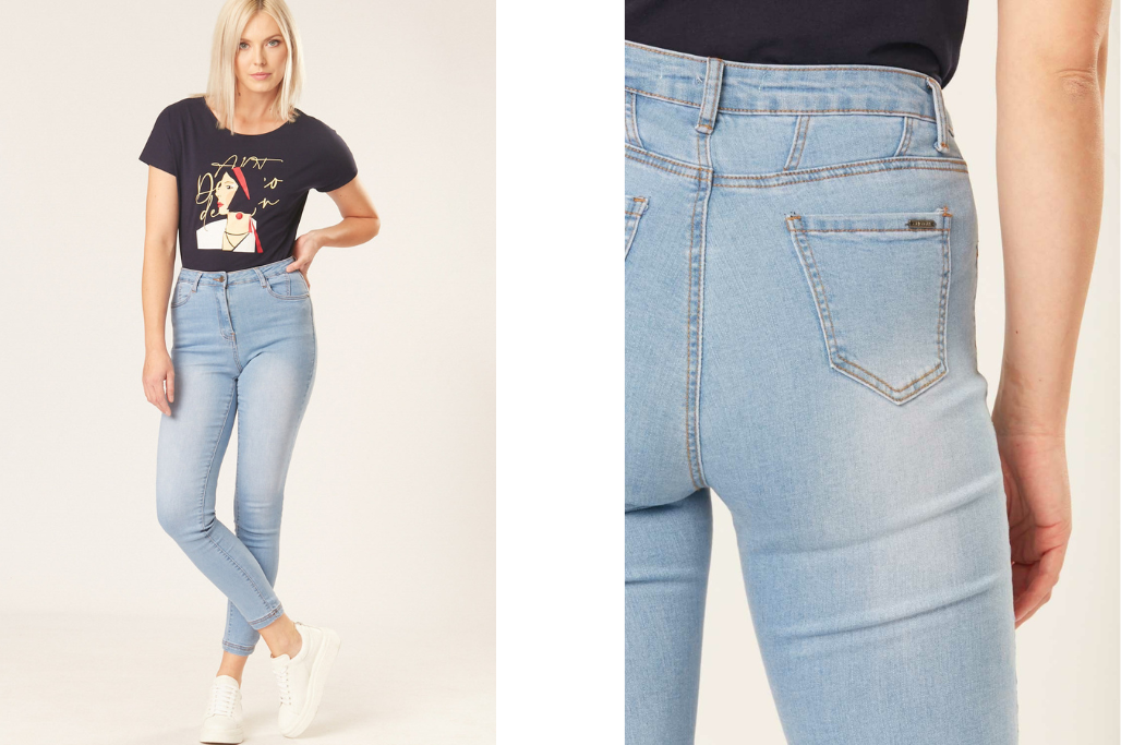 Jeansowe spodnie rurki