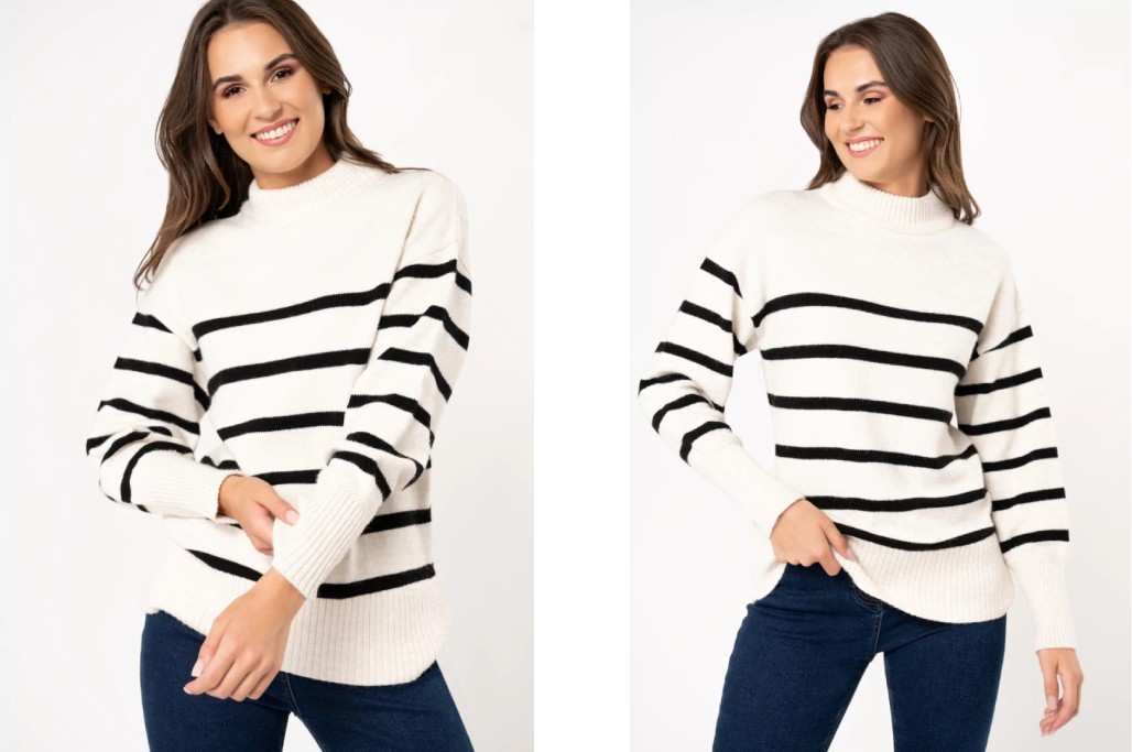 Sweter w paski