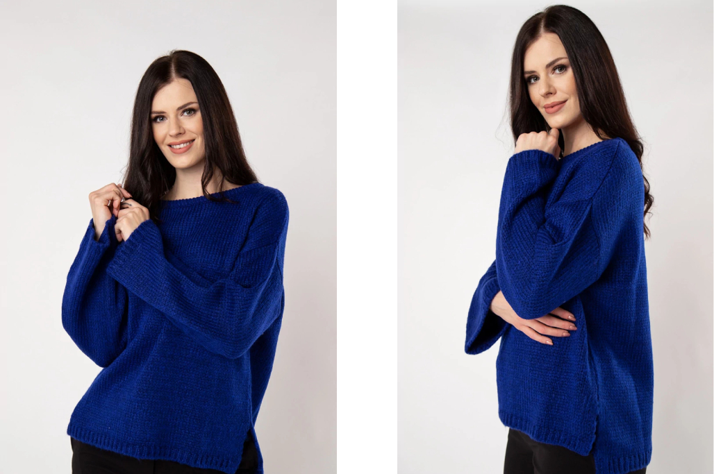 Sweter z szerokimi rękawami