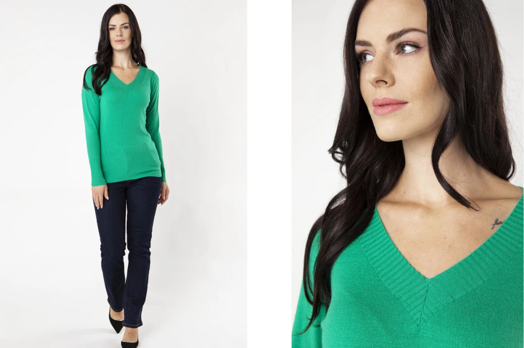 Sweter z dekoltem V