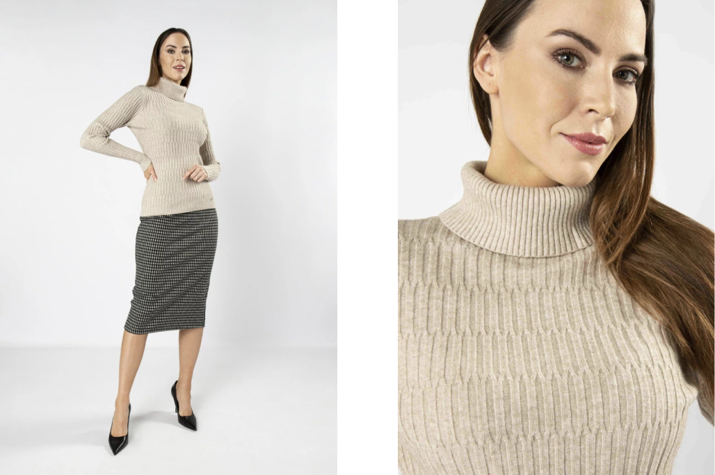 Sweter z golfem