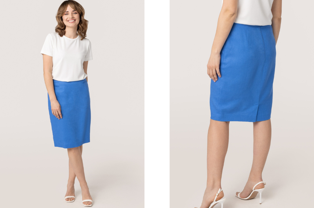  Elegancka niebieska spódnica Elegancka niebieska spódnica 