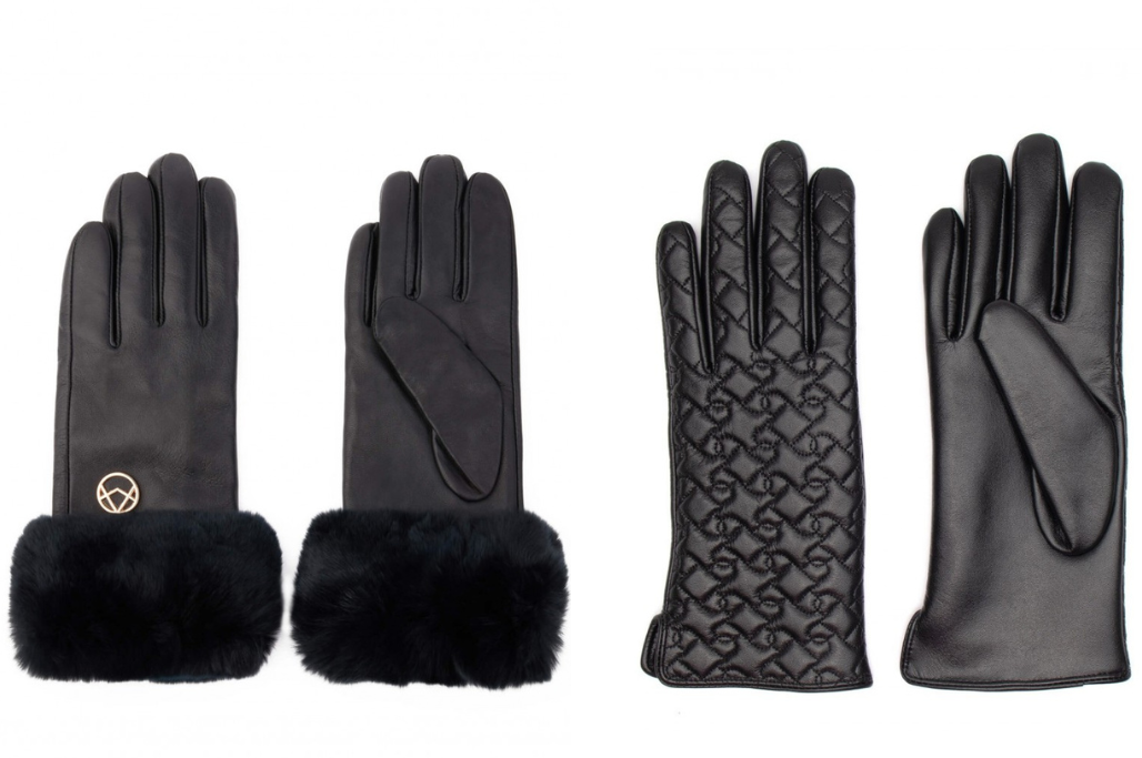 Rękawiczki damskie Black Fur oraz Rękawiczki damskie Autumn Monogram